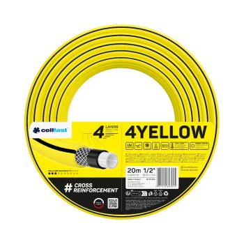 CELLFAST Locsolótömlő 4 rétegű YELLOW 1/2" 20 m