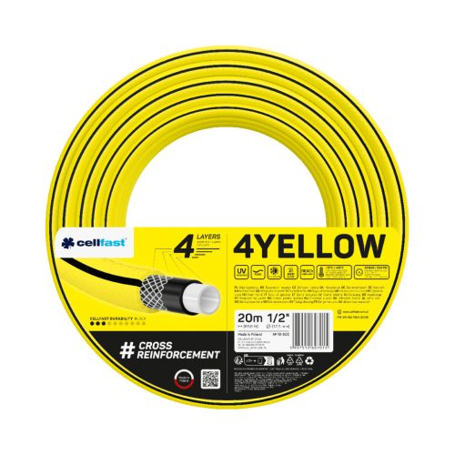 CELLFAST Locsolótömlő 4 rétegű YELLOW 1/2" 20 m