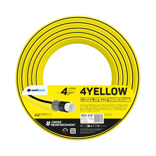 CELLFAST Locsolótömlő 4 rétegű YELLOW 3/4" 20 m