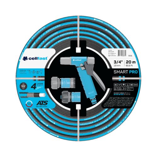 CELLFAST Locsolótömlő 4 rétegű SMART PRO ATS SET 3/4" 20 m