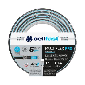   CELLFAST Locsolótömlő 6 rétegű MULTIFLEX ATSV 1" 10 m