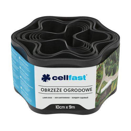 CELLFAST Ágyásszegély hullámos 10 cm x 9 m fekete