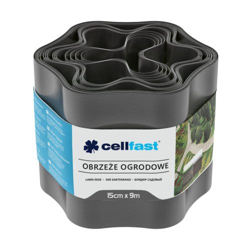 CELLFAST Ágyásszegély hullámos 15 cm x 9 m grafit