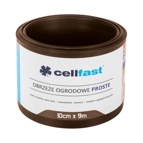 CELLFAST Ágyasszegély egyenes 10 cm x 9 m barna