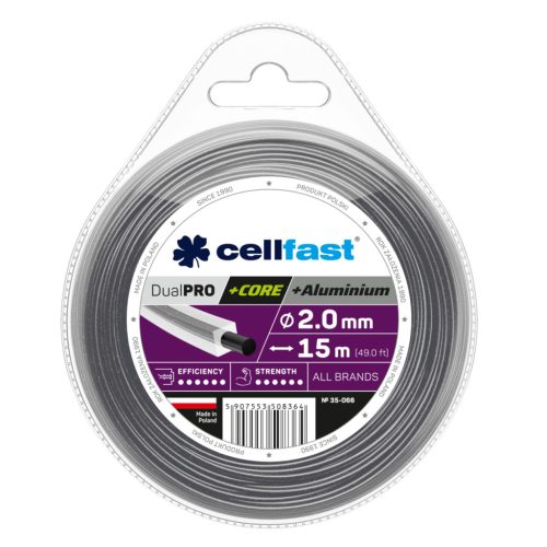 CELLFAST Damil szögletes DUAL PRO 2,0 mm 15 m 