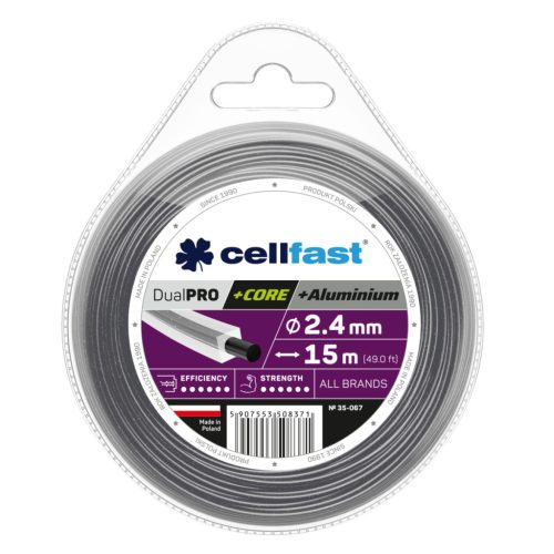 CELLFAST Damil szögletes DUAL PRO 2,4 mm 15 m 